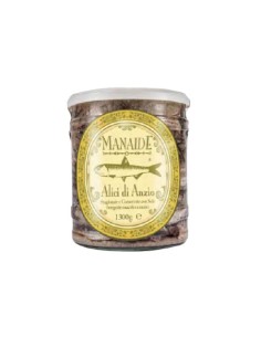ALICI DI ANZIO SALATE IN CUGNETTO DI VETRO 1kg - MANAIDE