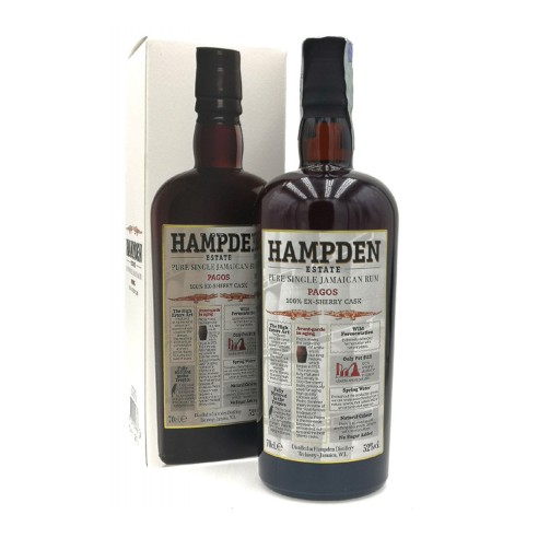 PURE SINGLE JAMAICAN PAGOS SHERRY CASK RUM 70cl AST - HAMPDEN ESTATE