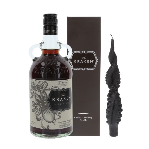 SPICED RUM 70cl con candela AST  - KRAKEN