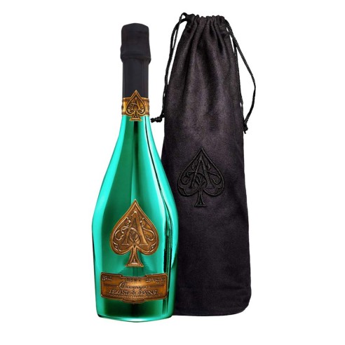 BRUT GREEN 75cl VELVET BAG - ARMAND DE BRIGNAC