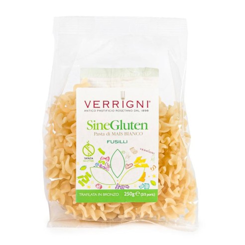 FUSILLI DI MAIS BIANCO SENZA GLUTINE 250gr - VERRIGNI