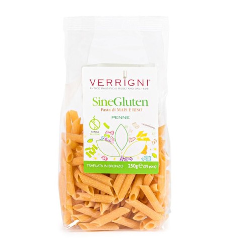 PENNE DI MAIS BIANCO SENZA GLUTINE 250gr - VERRIGNI