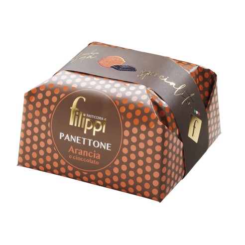 PANETTONE ARANCIA E CIOCCOLATO incartato 1kg - FILIPPI