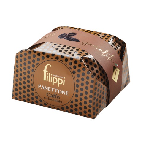 PANETTONE CAFFE' E CIOCCOLATO FONDENTE incartato 1kg - FILIPPI