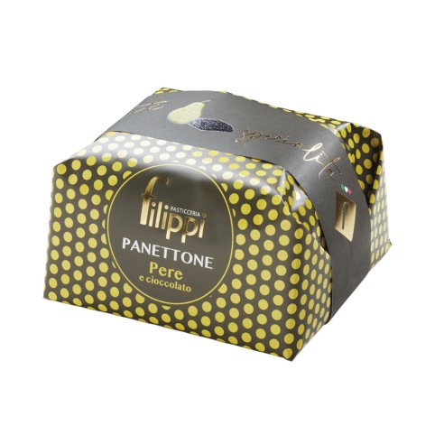 PANETTONE PERE E CIOCCOLATO incartato 1kg - FILIPPI