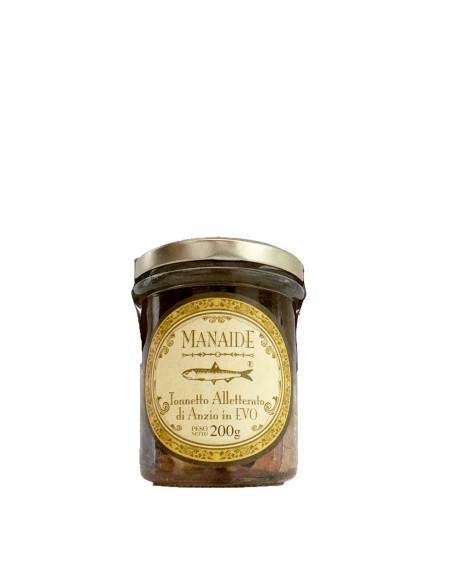TONNETTO ALLETTERATO IN OLIO EVO IN TRANCI 200gr - MANAIDE