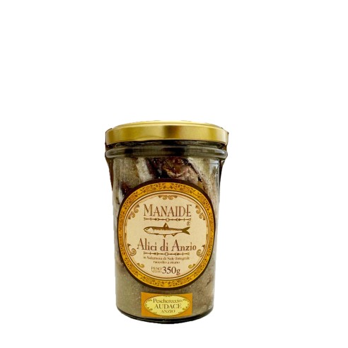 ALICI DI ANZIO SALATE AL NATURALE 350gr - MANAIDE