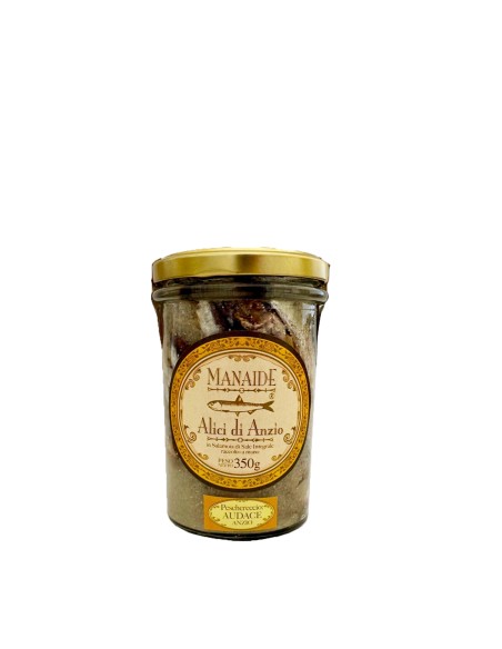 ALICI DI ANZIO SALATE AL NATURALE 350gr - MANAIDE