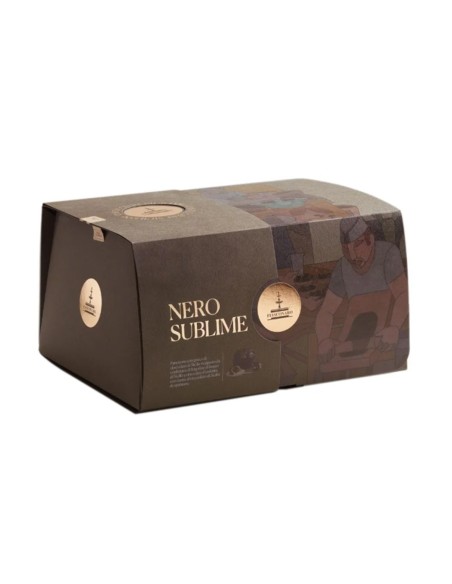 PANETTONE NERO SUBLIME 1kg + crema al cioccolato di Modica 180gr - FIASCONARO