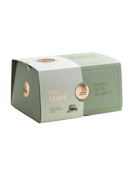 PANETTONE ORO VERDE 1kg + crema di Pistacchio 180gr - FIASCONARO